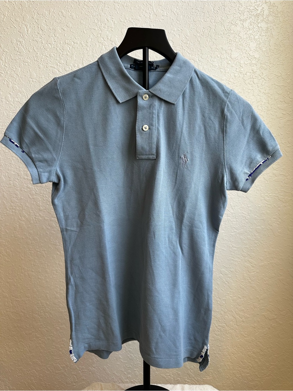 Polo by Ralph Lauren Women's Rusty Blue Short Sleeve Skinny Polo Small